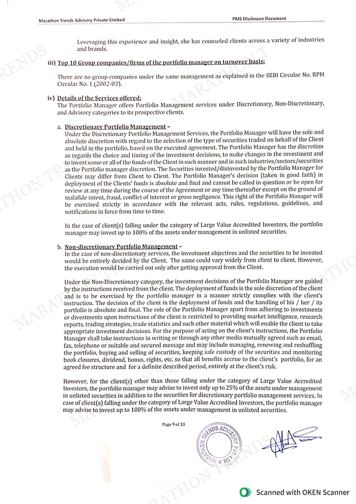 Disclosure Document — page 12 of 37