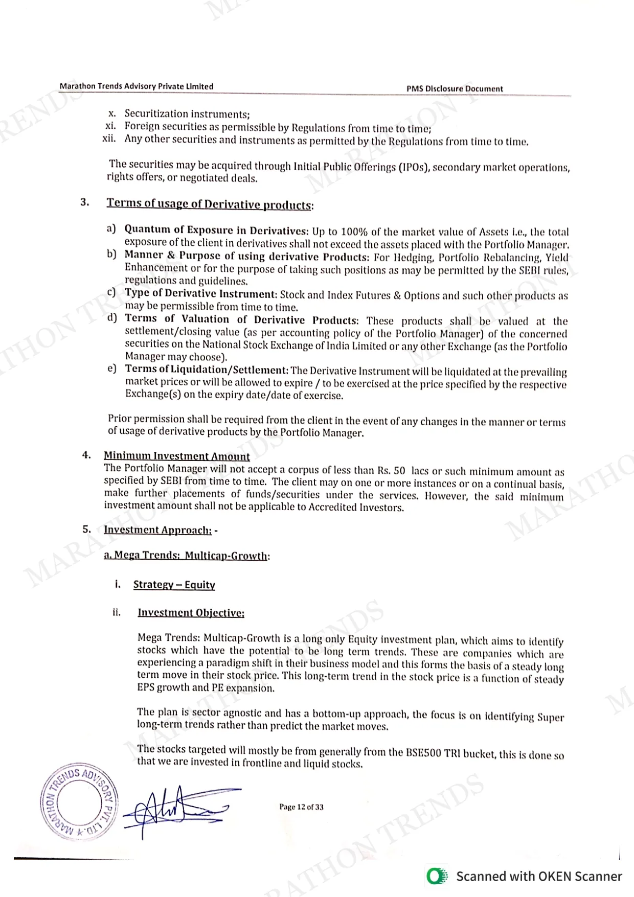 Disclosure Document — page 15 of 37