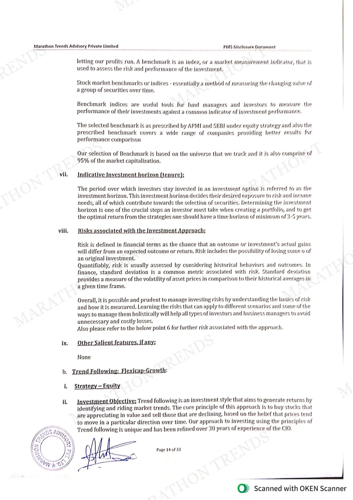 Disclosure Document — page 17 of 37