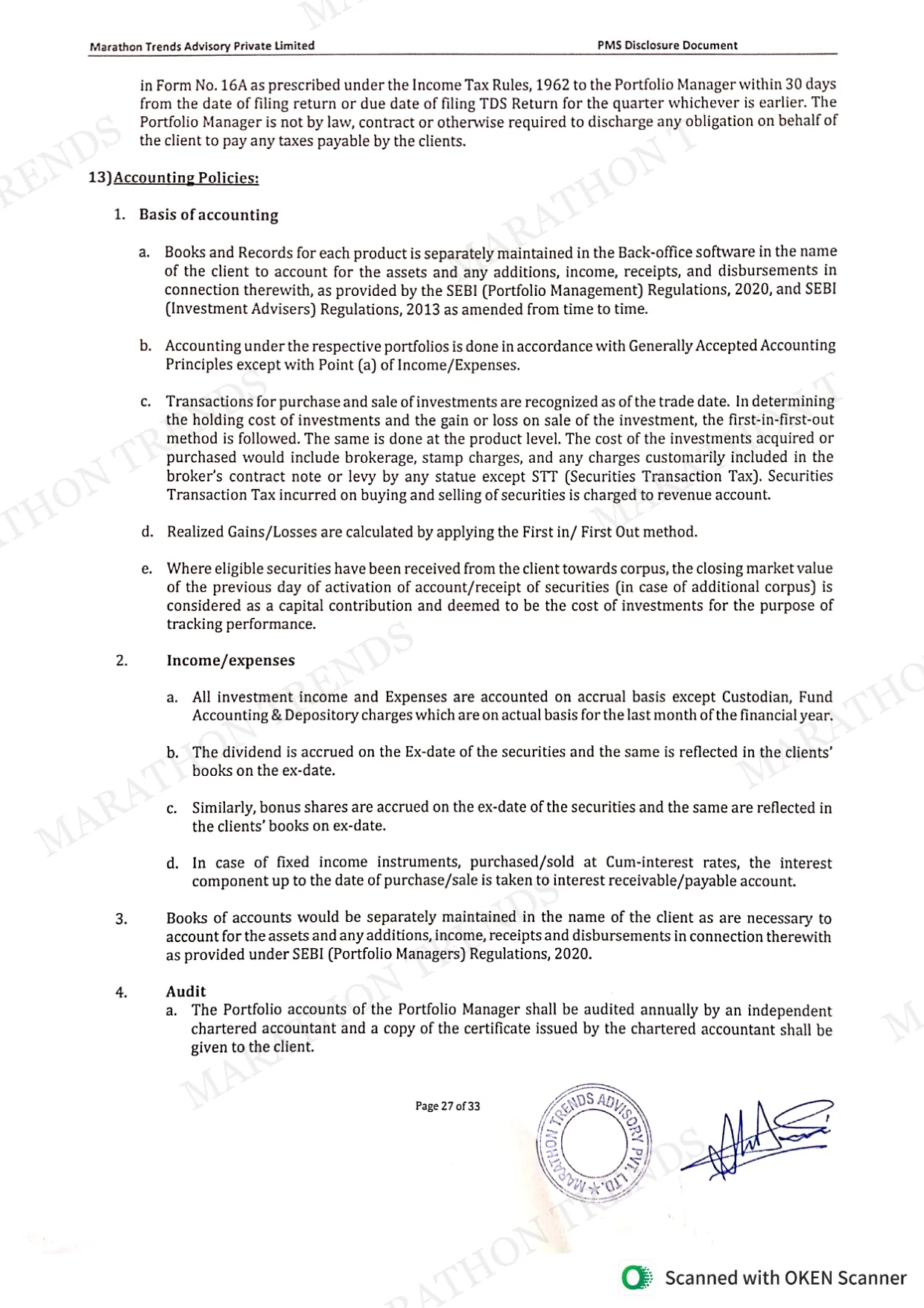 Disclosure Document — page 30 of 37
