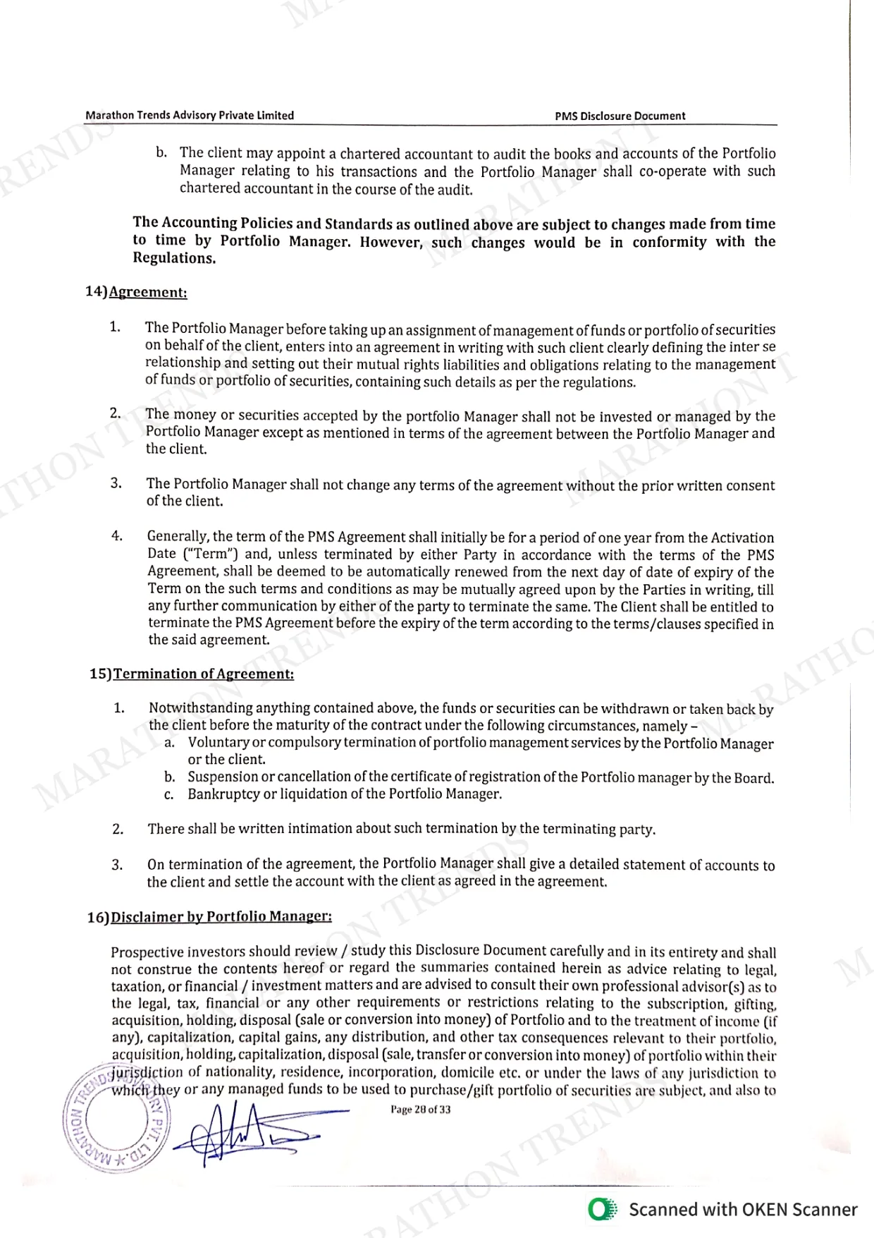 Disclosure Document — page 31 of 37