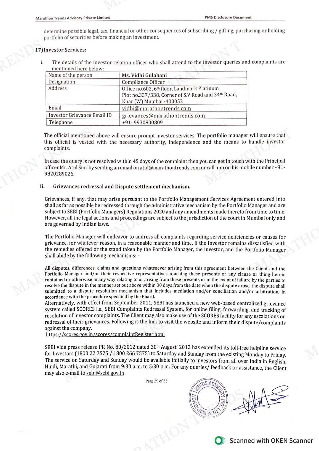 Disclosure Document — page 32 of 37