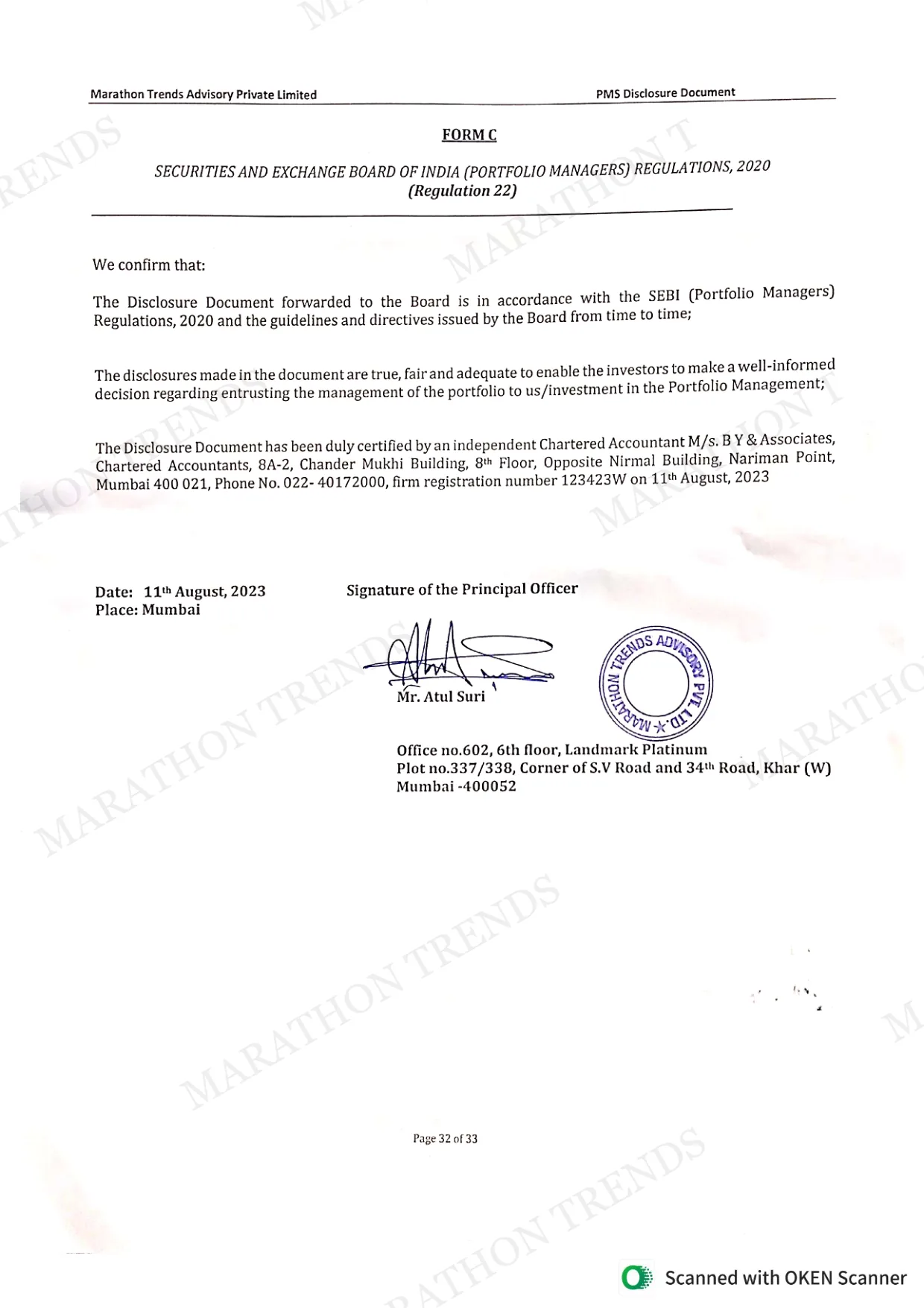Disclosure Document — page 35 of 37