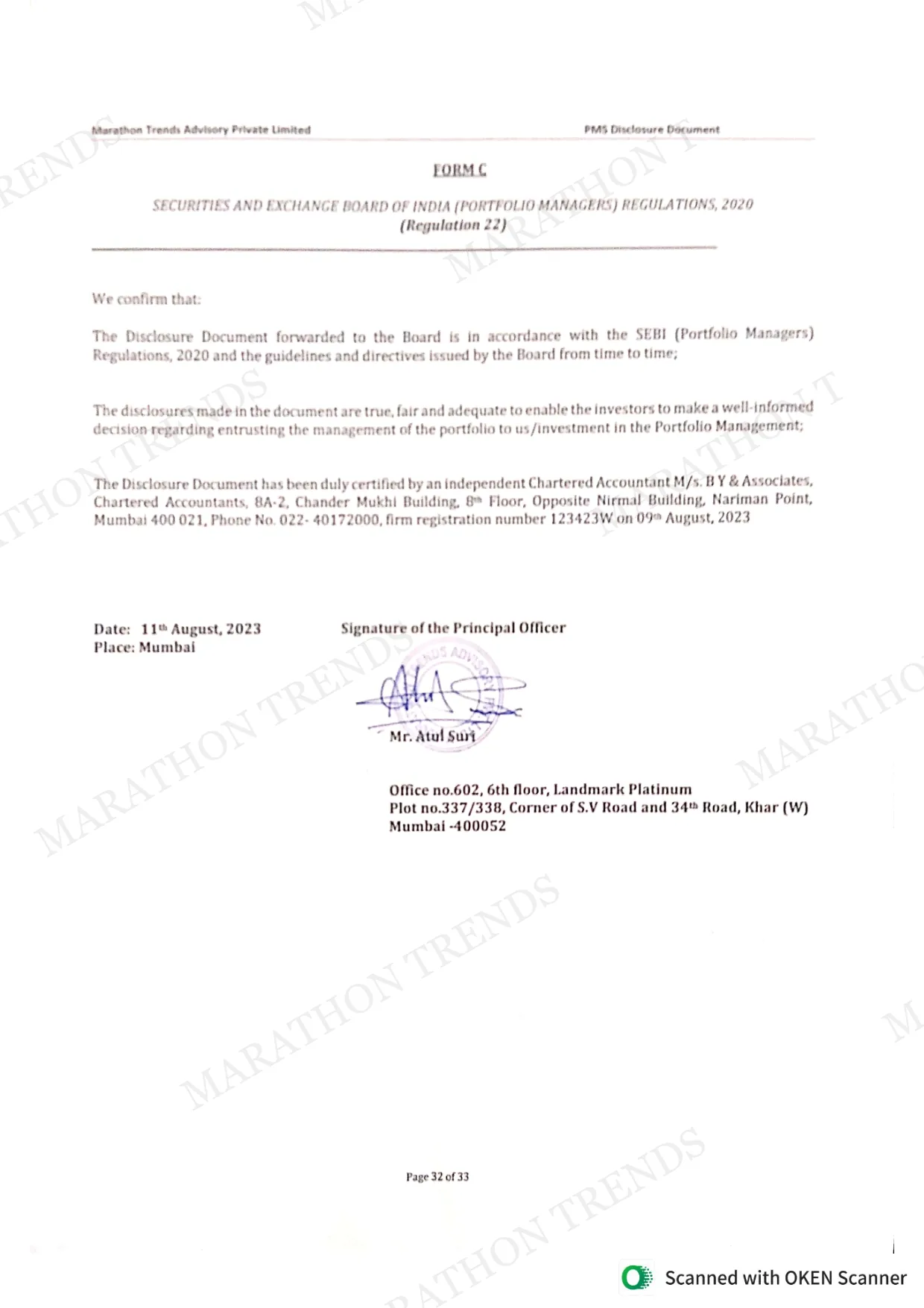 Disclosure Document — page 36 of 37
