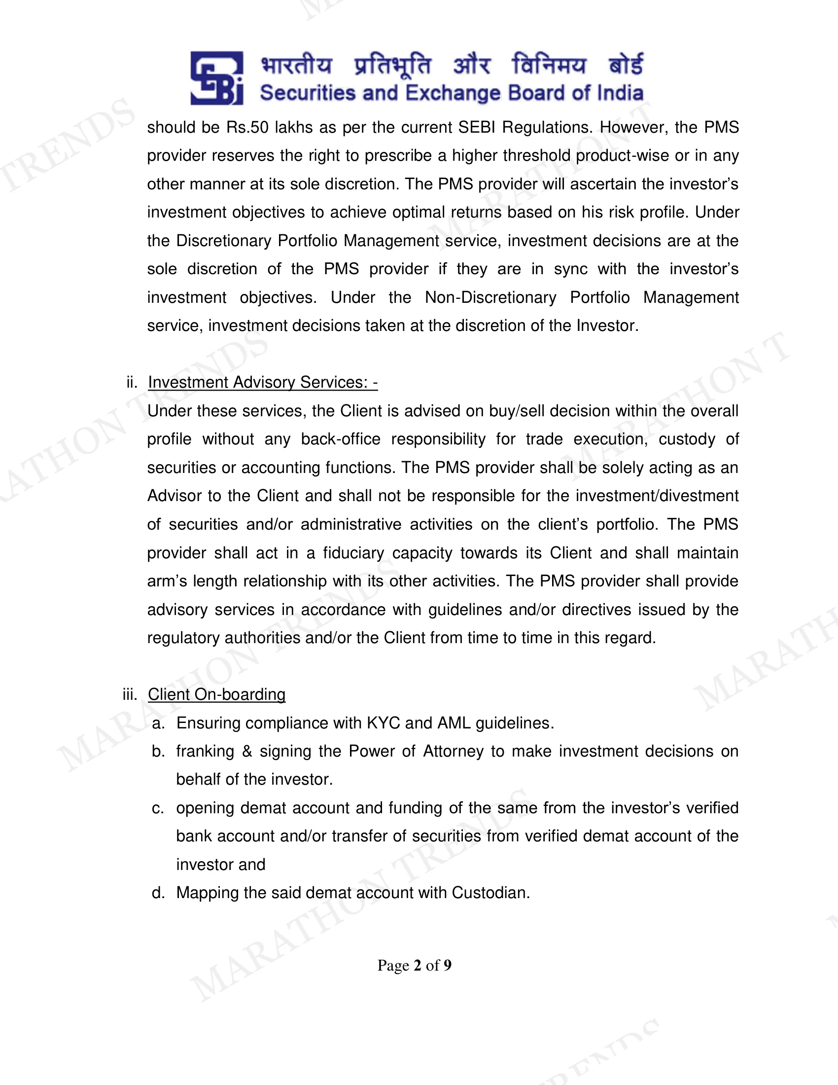 Investor Charter — page 2 of 9